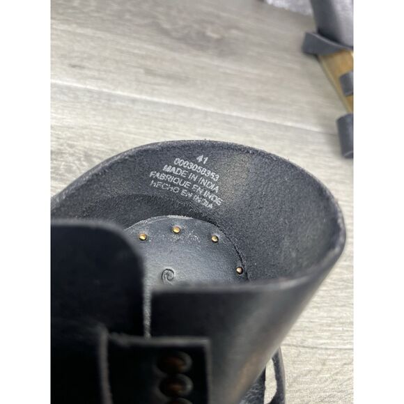 Free People Marianne Black Leather Platform Gladiator Strappy Sandals Women 41EU - Picture 8 of 16